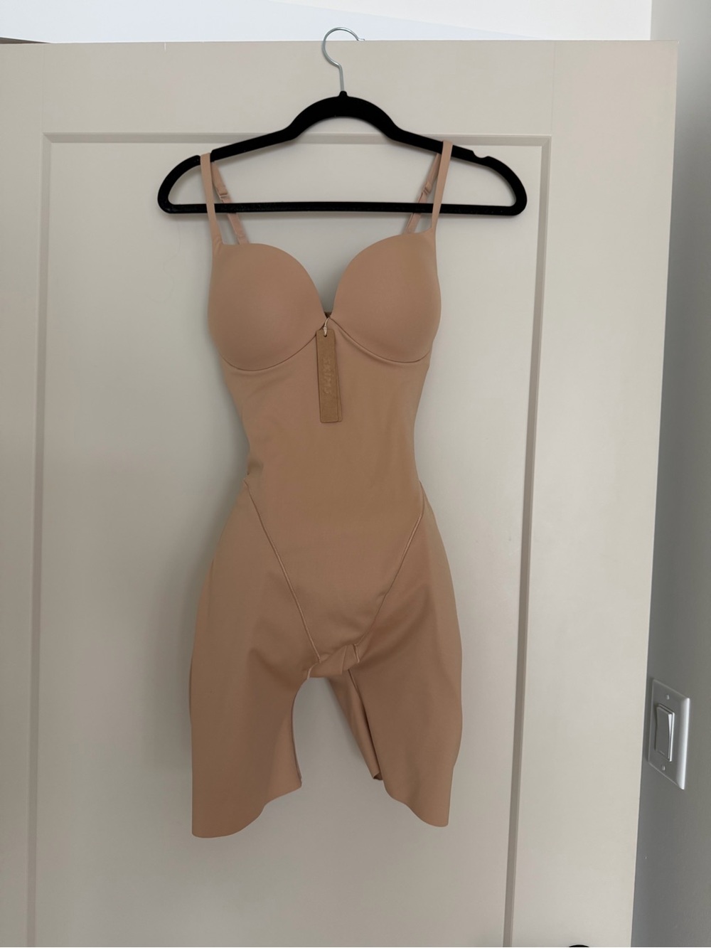 SKIMS Ultimate Body Sculpting Nude Shapewear Bodysuit with Built-In Bra